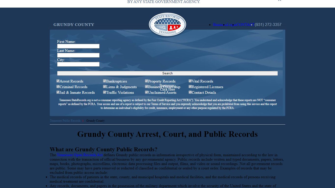 Grundy County Arrest, Court, and Public Records