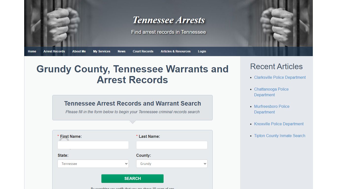 Grundy County, Tennessee Warrants and Arrest Records
